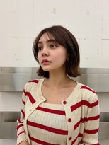 ヒュー 広島(HEW)&nbsp;くびれボブレイヤーカット大人かわいいブラウンヘア20代30代