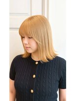 アロマ 仙台店(AROMA)&nbsp;透明感ベージュカラー×外ハネミディアム大人可愛いヘアスタイル
