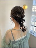 編みおろしヘアアレンジ