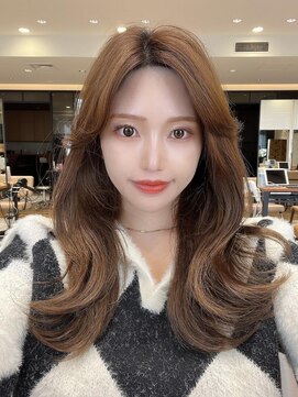 ラルユー 金山(LallYou) 大人かわいいくびれヘアセミロング × ミルクティーベージュ