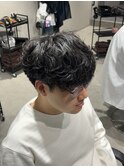 刈り上げマッシュシャドウパーマダウンパーマ