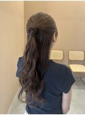ハーフアップ/巻き髪アレンジ