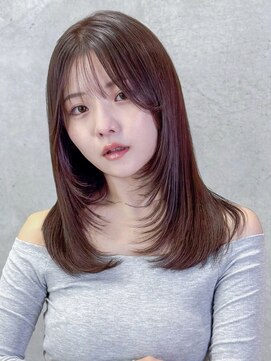 オーブ ヘアー リヨン 西宮北口店(AUBE HAIR lyon) 20代・30代_カカオブラウン×レイヤー