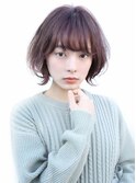 レイヤー/シャギー/くびれミディアム/モテ髪/オフィス/小顔