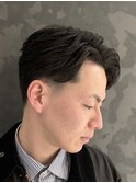 テーパーフェード×毛流れカット