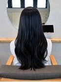 逗子葉山ミディアムレイヤーロング暗髪顔周りレイヤーカットM108