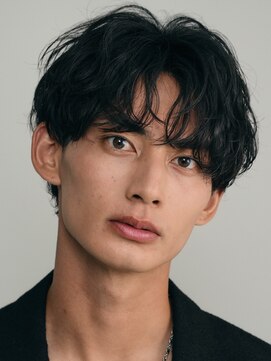 フィフス 大分(fifth) 大分シャドウパーマメンズカットラウンドマッシュセンターパート