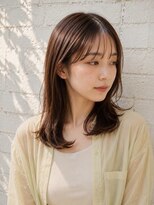 ルシード スタイル サーヴ(LUCIDO STYLE SERVE) 暗髪モカブラウンの上品ナチュラルミディヘア大人かわいい内巻き