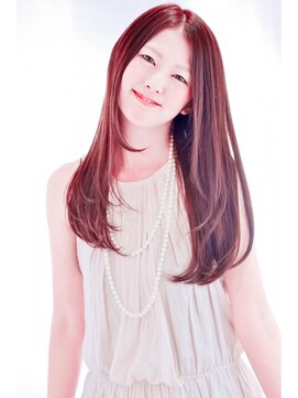 スノッブリコ(snob rico) 【snob rico】ナチュラルワンカールストレートxピンクアッシュ