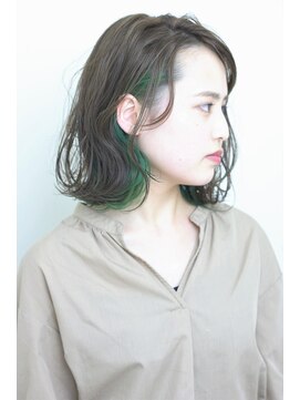 サンクレポ 【CINQ REPO】外ハネボブ☆ターコイズグリーン 佐藤拓哉