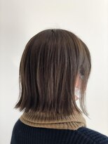 アドラーブル 長岡リップス旭岡店(adorable)&nbsp;ベージュカラー×【切りっぱなしボブ】×10代20代