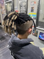 ミミック (mimic)&nbsp;【派手髪】black × gold dread【グラデーション】