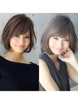 アフロート ギンザ(AFLOAT GINZA)&nbsp;【小鳥居】シルキーベージュ大人可愛いボブショート前上がりボブ