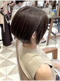 ショートボブ　大人可愛い イメチェン　ダークアッシュ モード