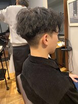アイリーヘアデザイン(IRIE HAIR DESIGN) 【IRIE HAIR赤坂】センターパート×スパイラルパーマ×ツーブロ