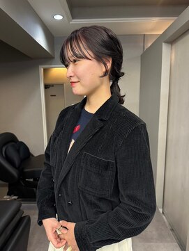 リブロ(LiBro) チェリーブラウン大人ガーリーウェーブミディアム似合わせカット