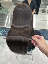 ロンドルーチェ 心斎橋(Lond luce)&nbsp;ダークアッシュ/ミディアムレイヤーカット［髪質改善/縮毛矯正］