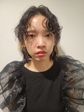 ザベース(the base) ボブ×パーマ×インナーカラー