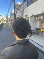 スウェル 船橋店(Swell)&nbsp;ダークアッシュ/アッシュブラック/カルマパーマ/ベリーショート3
