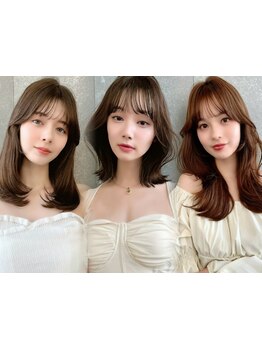 [韓国風顔周りレイヤ-]ちょっとしたニュアンスで劇的に女性らしく変化!360度どこから見ても可愛く[新潟]