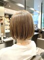 メリップ(MeLiP) 切りっぱなしボブ×ベージュカラー