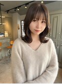 小顔ヘア似合わせカット韓国ヘアくびれミディアム