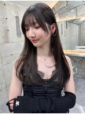 韓国ヘアーハッシュカットレイヤーカットグレージュブリーチ無し