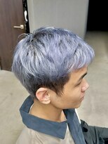 フイ 横浜センター北店(Hui)&nbsp;フェザーパーマ/グレーブルーカラー/刈り上げショートパンク