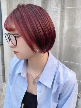 エクファ ヘア リゾート 大津 瀬田店(ex-fa hair resort) イメチェン/ホワイトブロンド/外ハネボブ/美髪/大津/瀬田