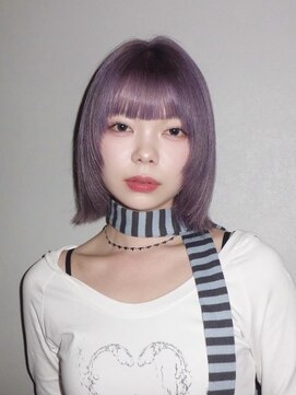 レイヤーボブ/レイヤーカット/ラベンダーパープル