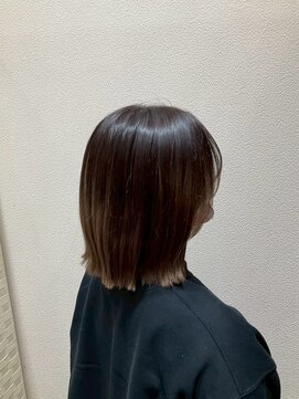 アクセ ナチュラルブラウン切りっぱなしミディ美シルエット20代30代