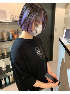 ペレ 原宿(PELE) ダブルカラー/ケアブリーチ/羽エクステ/原宿