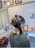 アップスタイル まとめ髪 結婚式セット ヘアアレンジ