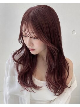 シンク オモテサンドウ(sync omotesando) ブリーチなしワインレッド/ローズ/チェリーレッド/髪質改善