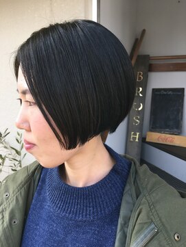 ブラッシュ(brush) brush 森田祐輔　ナチュラルライン　春先ちょっと前下がりボブ