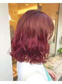 【vicus hair】チェリーレッドグラデーション by 井上瑛絵