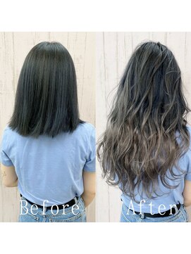 エクステ専門店あるじゃんすー 宇都宮店 モノトーンアッシュ#シールエクステ#ロングヘア#エクステ#宇都宮