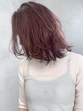 アルバム 銀座(ALBUM GINZA) メルティピンク_ネオウルフ外ハネボブアッシュブラウン_ba275251