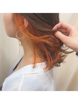 エメールヘア(aimere hair) オレンジインナーカラー