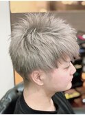 【シルバーグレージュ×ナチュラルマッシュ】