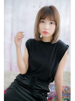 ミック 日暮里店(miq) 女度UP!メッシュハイライトカラーグラデーションロブc1