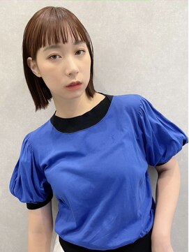 ケーツー エム 京都ラクエ(k-two emu) ピンクベージュ_おさまりボブ_お洒落ワイドバング__四条烏丸御池