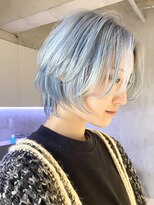 エリマ 調布(elima)&nbsp;レイヤーミニウルフ ペールブルー ダブルカラー ケアブリーチ