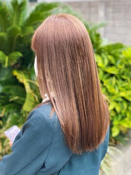 テトテ 門戸厄神店(tetote) 【tetote村山サロンスタイル】ヌーディーカラー×艶感ストレート