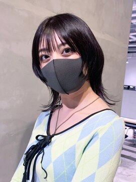 アルバム 池袋(ALBUM) くびれウルフ_グレージュカラーボブウルフ_ba410401