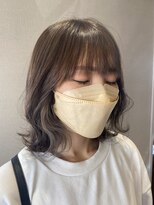 リリ(Liri material care salon by JAPAN)&nbsp;さりげないインナーカラー[ことりベージュ/ホワイトラベンダー]