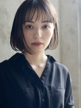 エルランカ(L.lanka) 前下がりボブ/切りっぱなしボブ/ミルクティーベージュ/ぷつっと