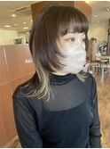 ウルフカット×インナーカラー