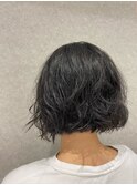 ミニボブ×パーマ