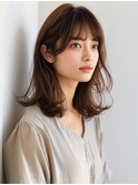 ★暗めカラーグランマッシュフェイスフレーミングデザインカラー